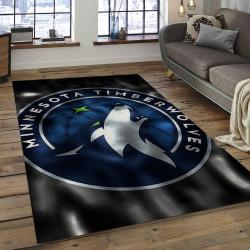 NBA Minnesota Timberwolves Rectangle Rug Personalized Non-Slip Carpet Gift For Basketball Fans MT18