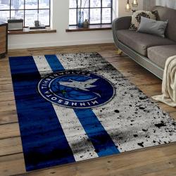 NBA Minnesota Timberwolves Rectangle Rug Personalized Non-Slip Carpet Gift For Basketball Fans MT21