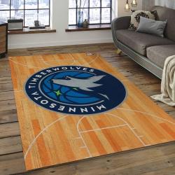 NBA Minnesota Timberwolves Rectangle Rug Personalized Non-Slip Carpet Gift For Basketball Fans MT38