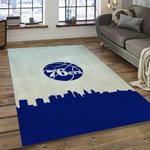 nba philadelphia 76ers basketball legend team logo rectangle area dark room p7610