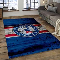 NBA Philadelphia 76ers Rectangle Rug Personalized Non-Slip Carpet Gift For Basketball Fans P7628