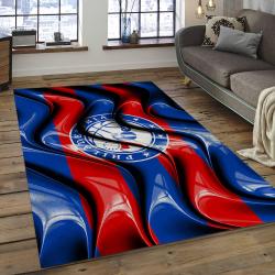 NBA Philadelphia 76ers Rectangle Rug Personalized Non-Slip Carpet Gift For Basketball Fans P7630