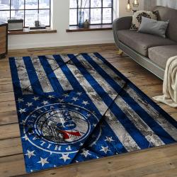 NBA Philadelphia 76ers Rectangle Rug Personalized Non-Slip Carpet Gift For Basketball Fans P7631
