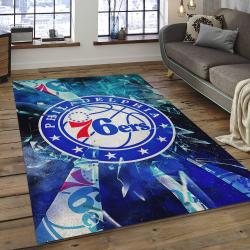 NBA Philadelphia 76ers Rectangle Rug Personalized Non-Slip Carpet Gift For Basketball Fans P7640
