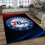 nba philadelphia 76ers basketball legend team logo rectangle area dark room p7642