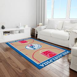 nba philadelphia 76ers basketball legend team logo rectangle area light room p7601