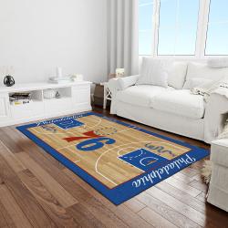nba philadelphia 76ers basketball legend team logo rectangle area light room p7603