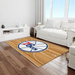 nba philadelphia 76ers basketball legend team logo rectangle area light room p7607