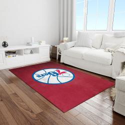 nba philadelphia 76ers basketball legend team logo rectangle area light room p7611