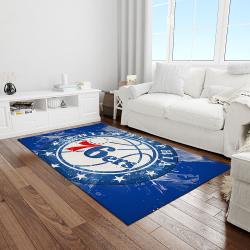 nba philadelphia 76ers basketball legend team logo rectangle area light room p7614