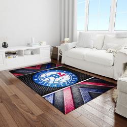 nba philadelphia 76ers basketball legend team logo rectangle area light room p7648