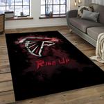 nfl atlanta falcons football team logo rectangle area rug dark room af01