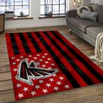 nfl atlanta falcons football team logo rectangle area rug dark room af05