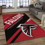 nfl atlanta falcons football team logo rectangle area rug dark room af08