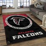 nfl atlanta falcons football team logo rectangle area rug dark room af09