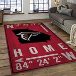 nfl atlanta falcons football team logo rectangle area rug dark room af11