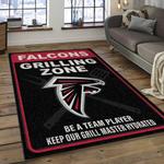 nfl atlanta falcons football team logo rectangle area rug dark room af15