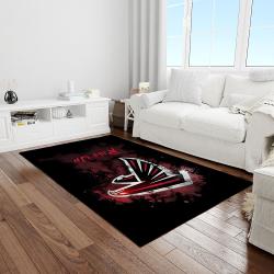 nfl atlanta falcons football team logo rectangle area rug light room af01