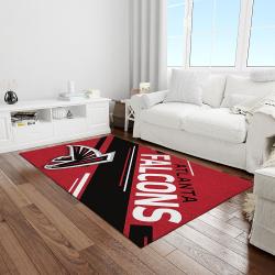 nfl atlanta falcons football team logo rectangle area rug light room af08