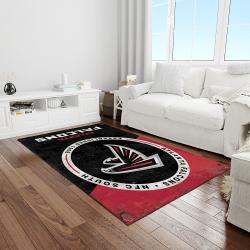 nfl atlanta falcons football team logo rectangle area rug light room af09