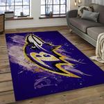 nfl baltimore ravens audacious football team logo rectangle area rug dark room brv10