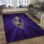 nfl baltimore ravens basic football team logo rectangle area rug dark room brv22