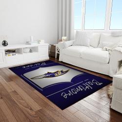 nfl baltimore ravens crown football team logo rectangle area rug light room brv34