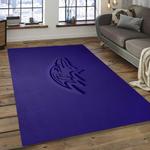 nfl baltimore ravens dynasty football team logo rectangle area rug dark room brv25