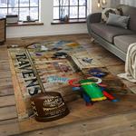 nfl baltimore ravens energetic football team logo rectangle area rug dark room brv40