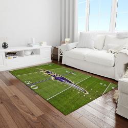 nfl baltimore ravens field football team logo rectangle area rug light room brv19