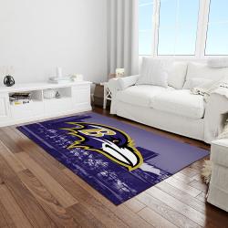 nfl baltimore ravens flight football team logo rectangle area rug light room brv38