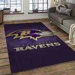 nfl baltimore ravens iIconic football team logo rectangle area rug dark room brv03