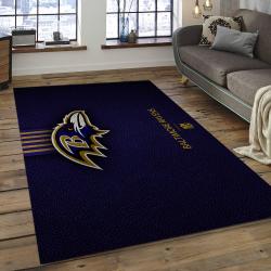 NFL Baltimore Ravens King Football Team Logo Rectangle Area Rug BRV28