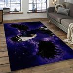 nfl baltimore ravens majestic football team logo rectangle area rug dark room brv07
