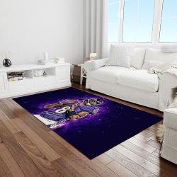 nfl baltimore ravens striking football team logo rectangle area rug light room brv01