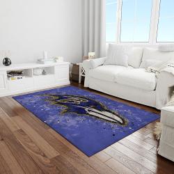 nfl baltimore ravens stunning football team logo rectangle area rug light room brv29