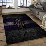 nfl baltimore ravens tenacity football team logo rectangle area rug dark room brv26