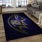 nfl baltimore ravens timeless football team logo rectangle area rug dark room brv09