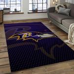 nfl baltimore ravens unstoppable football team logo rectangle area rug dark room brv24