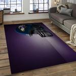 nfl baltimore ravens victory football team logo rectangle area rug dark room brv39