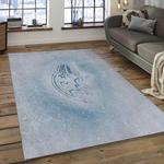 nfl baltimore ravens white football team logo rectangle area rug dark room brv08