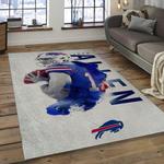 nfl buffalo bills inspiring football team logo rectangle area rug dark room bb08