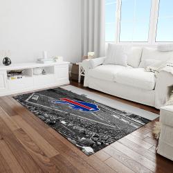 nfl buffalo bills silver football team logo rectangle area rug light room bb24