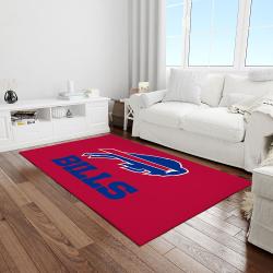nfl buffalo bills spirited football team logo rectangle area rug light room bb05