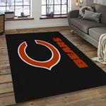 nfl chicago bears football team logo rectangle area rug dark room cgb05