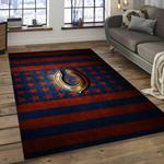 nfl chicago bears football team logo rectangle area rug dark room cgb06