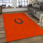 nfl chicago bears football team logo rectangle area rug dark room cgb09