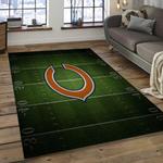 nfl chicago bears football team logo rectangle area rug dark room cgb12