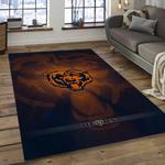 nfl chicago bears football team logo rectangle area rug dark room cgb13