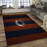 nfl chicago bears football team logo rectangle area rug dark room cgb16